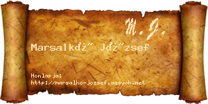 Marsalkó József névjegykártya