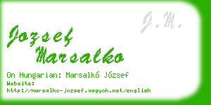 jozsef marsalko business card