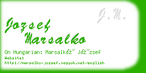 jozsef marsalko business card